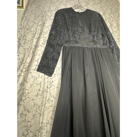 Vintage 1960s Jack Bryan Saks Fifth Ave Sparkle Embroidered Maxi Dress | Sz: 12 - Picture 4 of 13